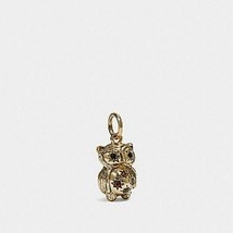 COACH 39509 Tiny Owl Charm Pendant Gold Tone Pink Swarovski Crystals Mini - £31.64 GBP