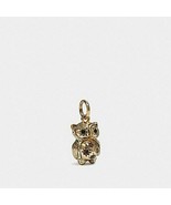 COACH 39509 Tiny Owl Charm Pendant Gold Tone Pink Swarovski Crystals Mini - £31.47 GBP