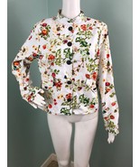 NWT Women&#39;s Disney Alice Looking Glass Colleen Atwood Floral Jacket Sz M... - £31.55 GBP