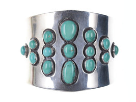 Albert Cleveland Navajo Sterling and turquoise modernist bracelet - $1,444.91