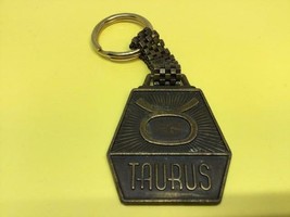 Vintage Zodiac Sign Keyring TAURUS Keychain TAUREAU Ancien Porte-Clés Zo... - $8.70