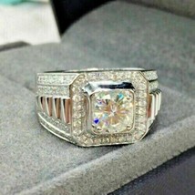 2Ct Round Cut CZ Diamond Men&#39;s Engagement Band Ring 14K White Gold Finish - $151.46