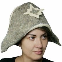 Sauna Hat Napoleon Natural Felt Made In Ukraine - $33.99