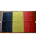 Vintage Belgium Large Flag Banner 2 side 60x34&#39;&#39; - £7.71 GBP