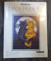 Wonder Art Latch Hook Kit #4104 Moonlight Meow Caron 15x20 Kitten Cat Moon New - £14.61 GBP