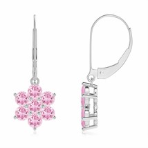 ANGARA Natural Pink Tourmaline Round Drop Earrings for Women in 14K Gold (3MM) - £461.99 GBP