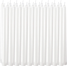 30 Pack Tall Taper Candles - 10 Inch White Dripless, Unscented Dinner Candle - P - £21.04 GBP