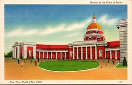 1939 Section of the Court of States Worlds Fair New York Vintage Postcard - $4.49