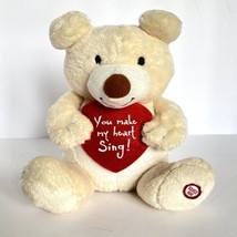 Hallmark Valentines Teddy Bear Plush Animated Shaking  Singing Stuffed Toy 7” - £35.55 GBP