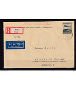 Germany 1937 Register Cover Airmail ZEPPELIN Kiel-Auerbach 15306 - $24.75