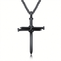 Stainless Steel Titanium Alloy Nail Necklace - £23.59 GBP