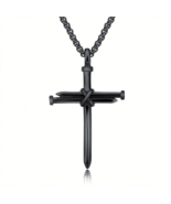 Stainless Steel Titanium Alloy Nail Necklace - £23.60 GBP