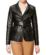 Leather Blazer Coat Jacket Women Lambskin Ladies Trench Biker Kim Fit Bl... - $37.71+
