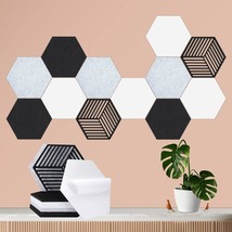 12 Pack Self-Adhesive Acoustic Panels, Hexagon Sound Dampening Panels,, ... - £33.17 GBP