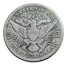 American 25 Cent Barber 1896 Year Silver Plated Replica Commemorative Coin - £6.02 GBP
