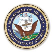 Department of the Navy Seal  Round Precision Cut Decal / Sticker - $3.46+