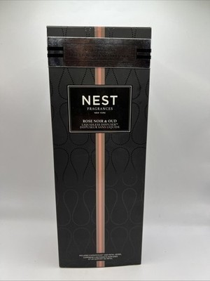 Nest Liquidless Diffuser 5 Scent Stick And Metal Vessel Rose Noir &amp; Oud - $49.49