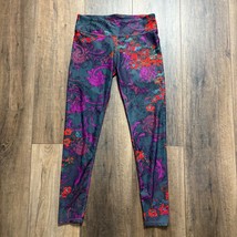 Fabletics Define PowerHold Mid-Rise Leggings M Activewear Abstract Flora... - $23.36