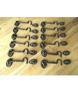 12 Cast Iron Hook &amp; Eye Latch Lock Window Barn Door Cabin Door Rustic Gate - $748.61 MXN