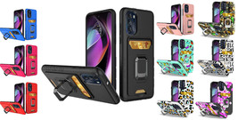 Tempered Glass / Card Stand Cover Case For Motorola Moto G 5G (2022) XT2213DL - £8.09 GBP+