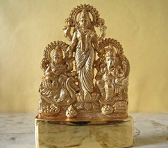 Lord Ganesha Laxmi Lakshmi Saraswati Antique Idol Statue Om Hindu God Blessed Om - £7.03 GBP