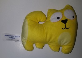 Yellow Kitty Cat Plush Mini Pillow Stuffed Animal Small 7.5&quot; Ideal Toys Direct - £8.03 GBP