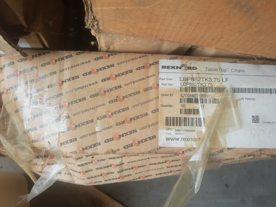 NEW Rexnord Side Flex Tabletop Conveyor Chain 882 Series Left # LBP882tk... - $237.49