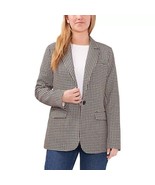 Vince Camuto Padded Shoulder Split One Button Plaid Blazer Women&#39;s Sz XL... - $26.20