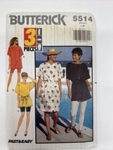 Butterick 5514 Fast&amp;Easy 3 Pieces Size L-XL Uncut Vintage - £4.60 GBP