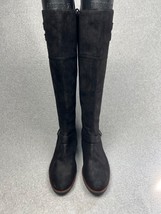 A2 By Aerosoles Robins Egg Black Zip-Up Knee Height Wedge Boots 9.5 Black - $78.88