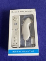 NEW! 3rd Party Nintendo Wii Controller + Nunchuck Combo White - Factory ... - £13.06 GBP