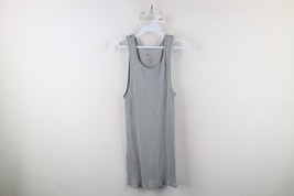 Vtg Streetwear Mens Medium Faded Ribbed Knit Wife Beater Tank Top T-Shirt Gray - £27.21 GBP