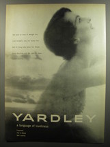 1953 Yardley Perfume Ad - Her eyes as stars of twilight fair - $18.49