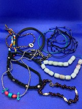 Group of 12 Bracelets Mixed Types and 1 Necklace Jewelry - £3.86 GBP