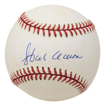 Hank Aaron Signé Milwaukee Braves National Ligue Baseball Bas Loa AB51345 - £444.49 GBP
