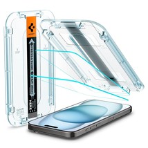 Spigen Tempered Glass Screen Protector [GlasTR EZ FIT] Designed for iPhone 15 [2 - $35.99