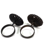 Pair of Cast Iron Curtain Rod Holders Drape Tie Backs - 2.5&quot; Rings - $11.75