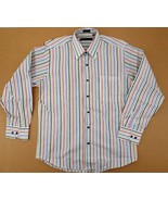 NWOT Henry Grethel Men&#39;s Long Sleeve Button Down Shirt Size M Fancy Cand... - $469.48 MXN