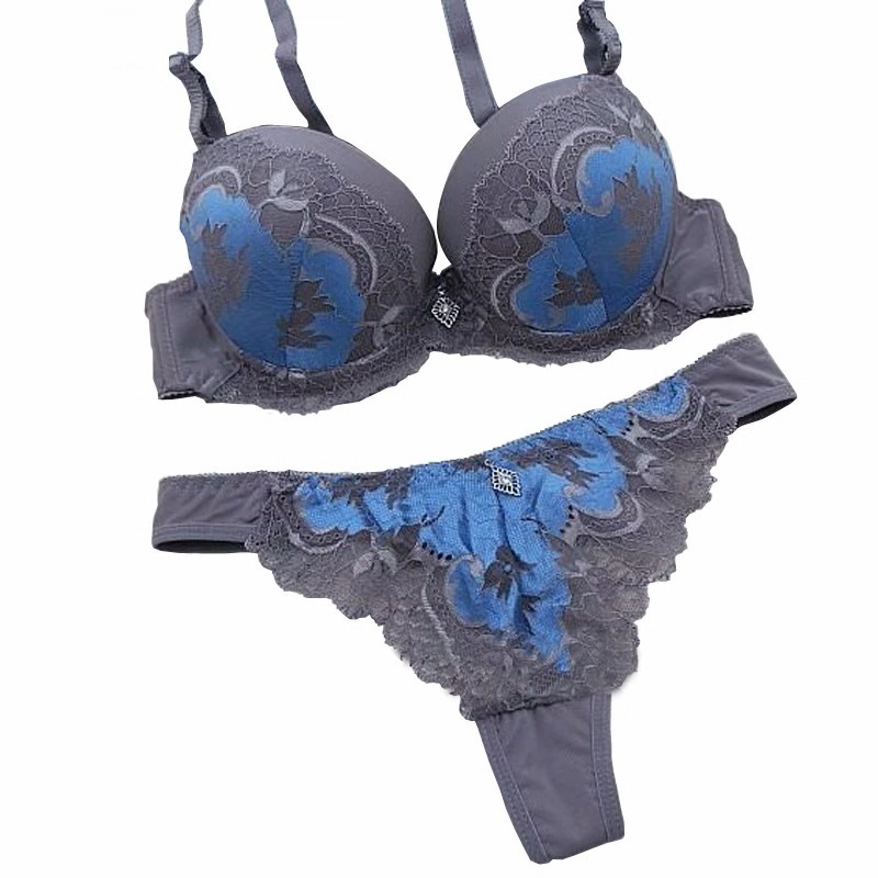 Generic New Blue Women's Bra And Panty Sets Female Sexy Lingerie