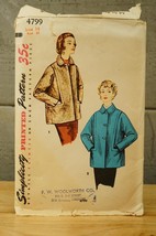 4799 Simplicity Sewing Patten Vintage Ladies Coats Size 14 Bust 32 Uncut - £7.92 GBP
