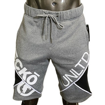 NWT ECKO UNLTD. MSRP $48.99 MEN&#39;S GRAY BLACK ADJUSTABLE PULL ON SHORTS S... - $18.69