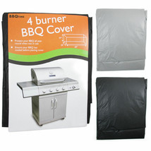 BBQ Vinyl Cover Protects Grill Outdoor Barbecue Cart Fits Most 4 Burners... - £16.92 GBP