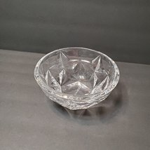 Vintage Tiffany Glass Bowl, Star Design, Cut Lead Crystal 8" Signed, Informatica image 7