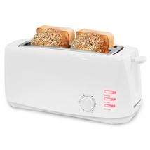 Long Slot 4 Slice Toaster, 6 Toast Settings Toaster Defrost, Reheat, Can... - £41.66 GBP