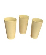 Vintage Harvest Gold Tupperware Tumblers Set 12 oz #873 Lot of 3 Cups MCM - £7.63 GBP