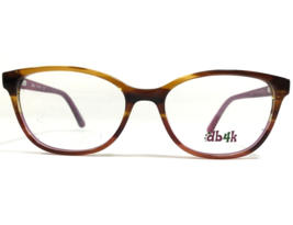 DB4K Kids Eyeglasses Frames Fab C3 Brown Pink Horn Striped Cat Eye 48-15-130 - £33.35 GBP
