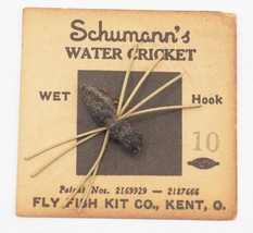 Classic Schumann&#39;s Water Cricket Dry Hook Fly Fishing On Kent Card-
show... - £29.97 GBP