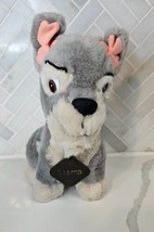 Vintage Walt Disney Scamp Pup Dog Plush Metal Tag Lady and Tramp Sitting 9.5&quot; - £15.78 GBP