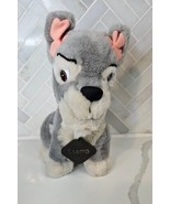 Vintage Walt Disney Scamp Pup Dog Plush Metal Tag Lady and Tramp Sitting... - $19.75