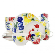 Elama&#39;s Tuscan Amore 16 Piece Luxury Dinnerware Set with Complete Place Settings - £59.01 GBP